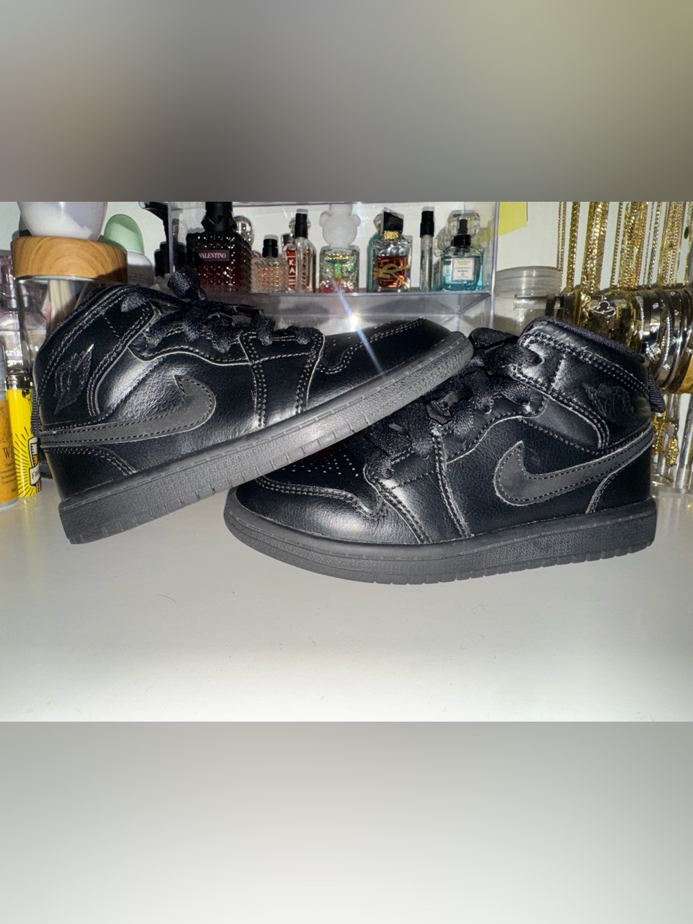 Nike Kids Black Mid-Top Sneakers